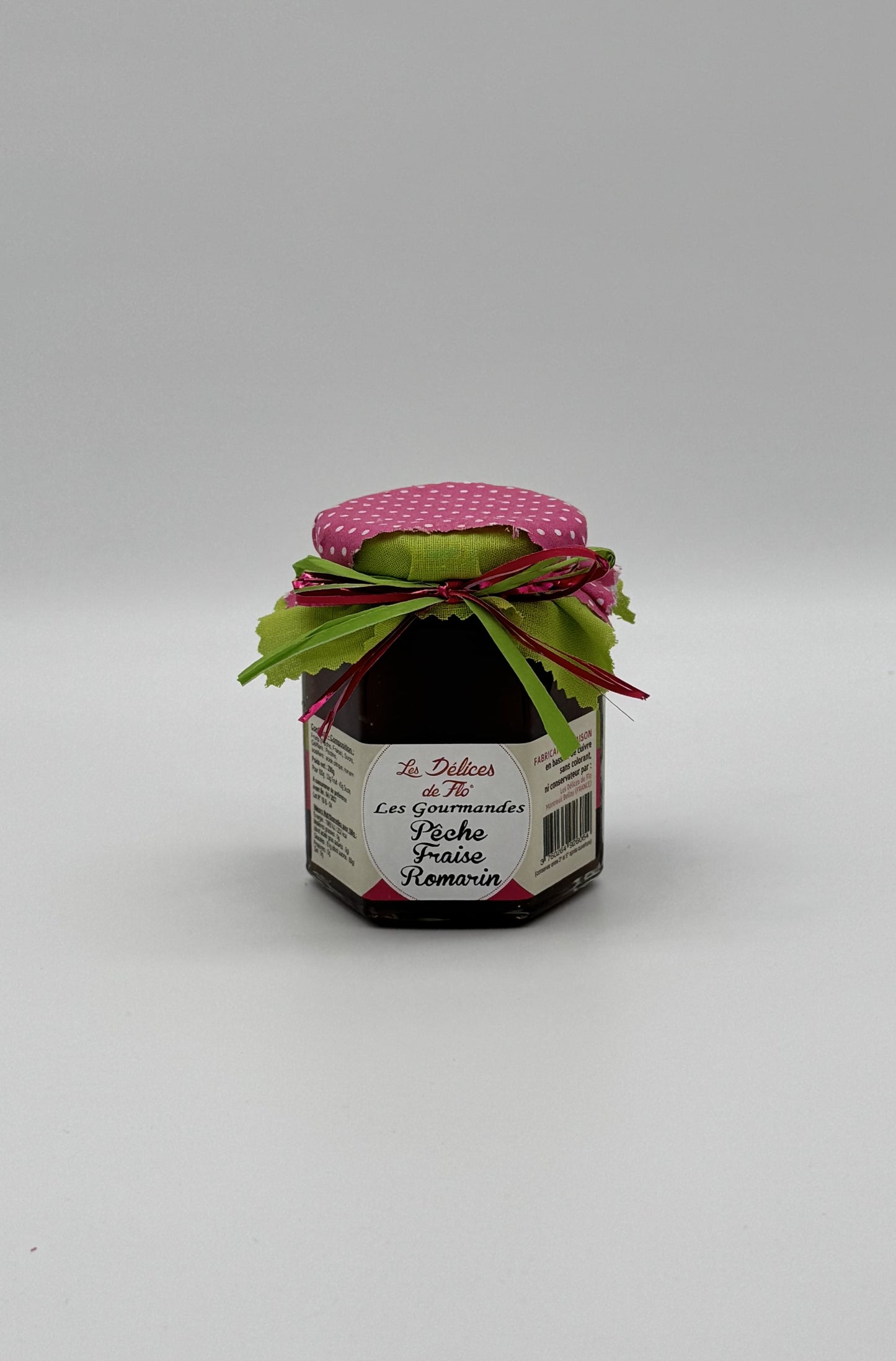 CONFITURE PECHE FRAISE ROMARIN 290G 290GR