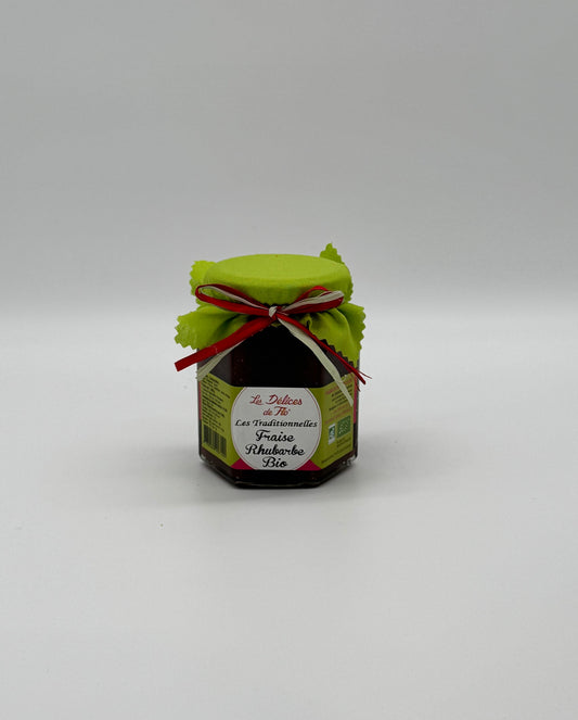 CONFITURE FRAISE RHUBARBE BIO 280 G CERTIFIE FR-BIO-01 280GR